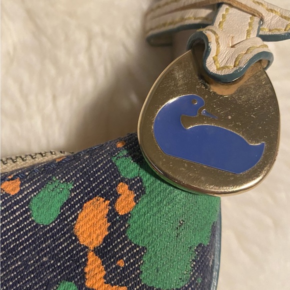 Dooney & Bourke - VINTAGE Y2K Denim Graffiti Paint Splatter Purse - Picture 2 of 14